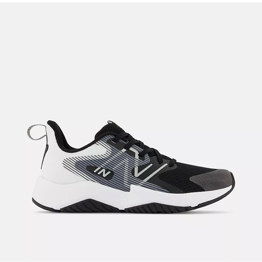 New Balance Rave Run LACE Black & White Athletic Sneakers, Big Kids size 5